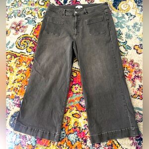 Liz Claiborne 16R Wide leg women’s grey washed jeans